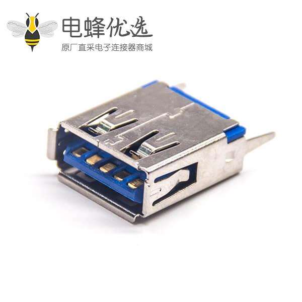 USB3.0接头180度DIP3.0A型穿孔插板9p