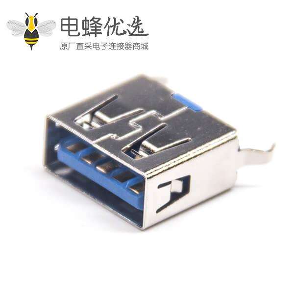 3.0a usb母座短体USB3.0A 穿孔9p