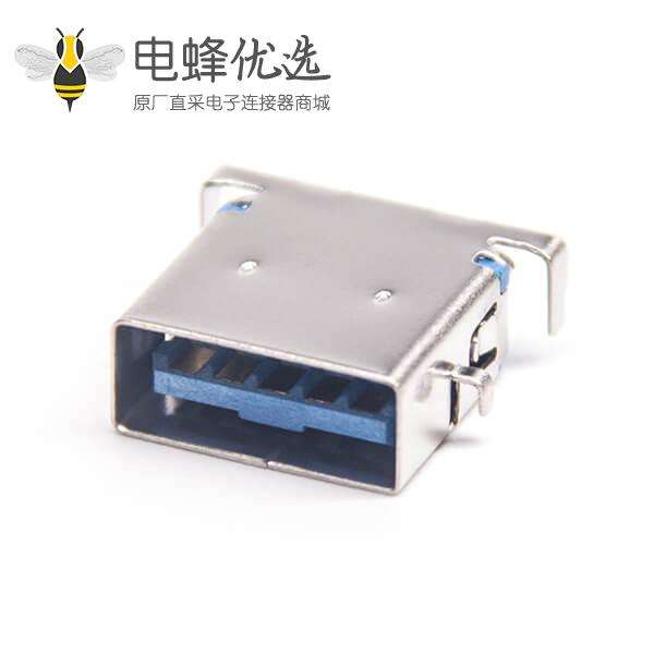 USB母座短体90度弯头9p接PCB