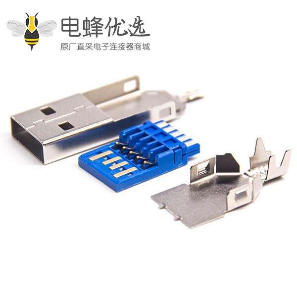 USB 3.0 A公沉板SMT 1.95 L=18.7有柱1U'' 锡胶