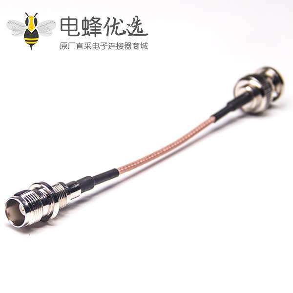 tnc和bnc同轴线缆连接器bnc180度公头转tnc直母头接RG316线