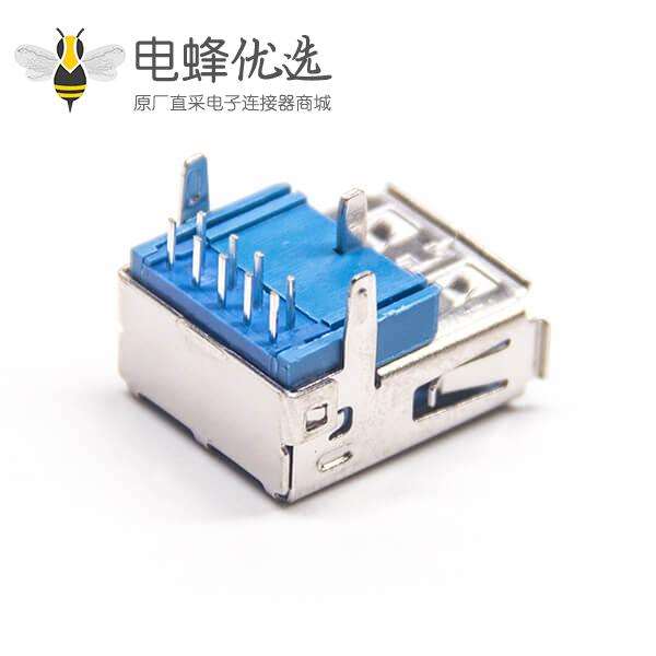 USB 3.0PCB接头90度接头穿孔插板