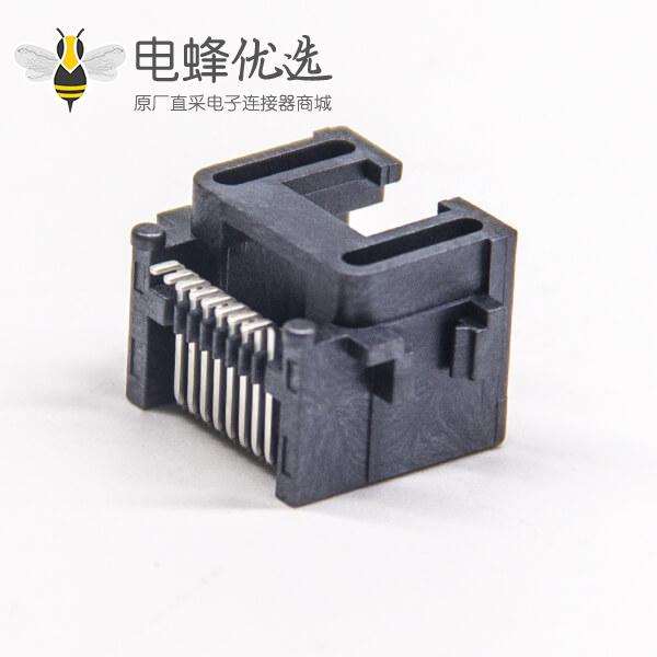 插座 smd rj45 8p8c连接器正口全塑穿孔式