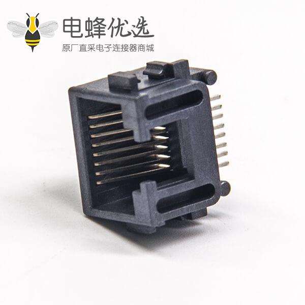 插座 smd rj45 8p8c连接器正口全塑穿孔式