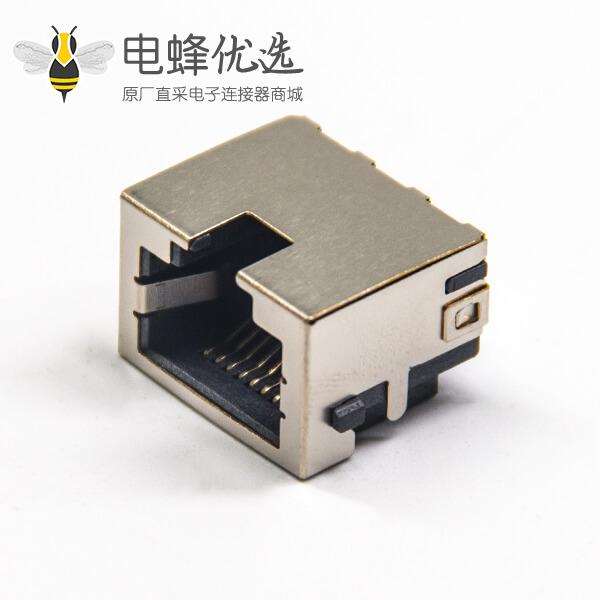 rj45 沉板插pcb板弯式90度带屏蔽无灯无滤波器