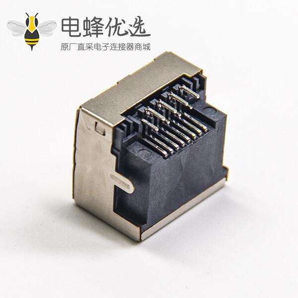 rj45插座 pcb全包带壳不带灯不带滤波器单端口接插件