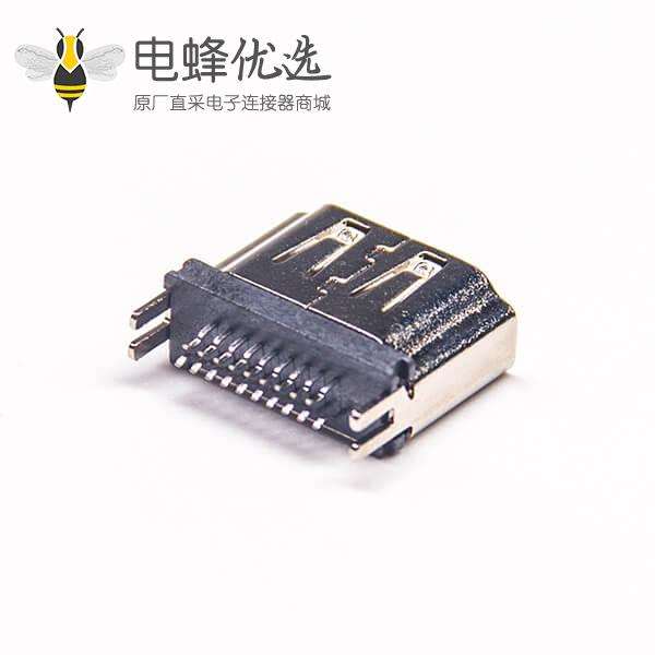 HDMI母座接头穿孔PCB180度直角PCB