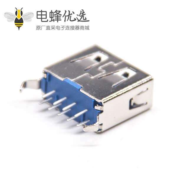 3.0a usb母座短体USB3.0A 穿孔9p