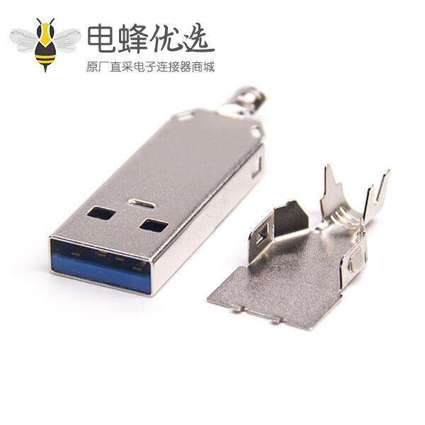 USB 3.0 A公沉板SMT 1.95 L=18.7有柱1U'' 锡胶