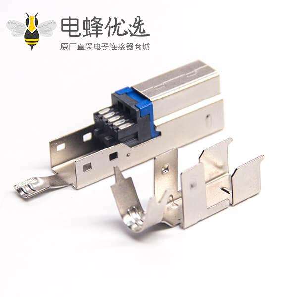 USB 3.0 B公焊线三件套1U''自动焊预加锡