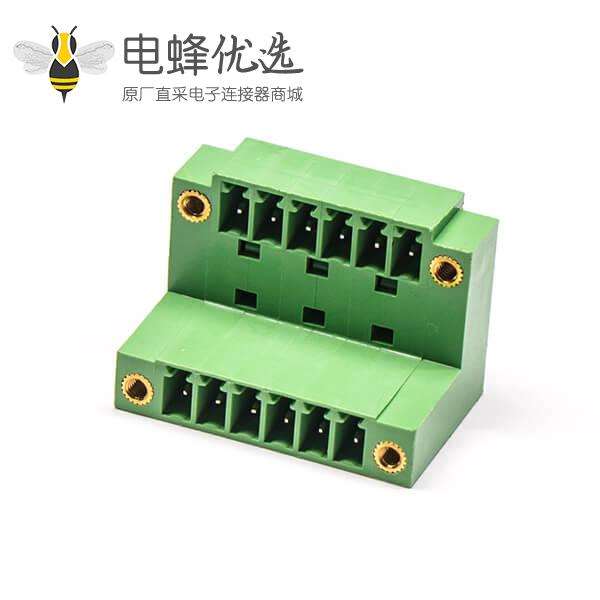 插拔式接线端子双层接PCB 板对线型连接器