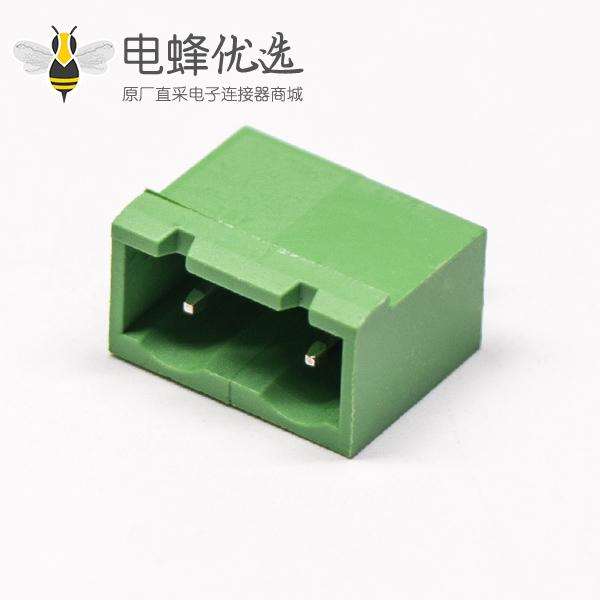 两芯绿色端子对插式插拔座子PCB板穿孔式绿色接线端子