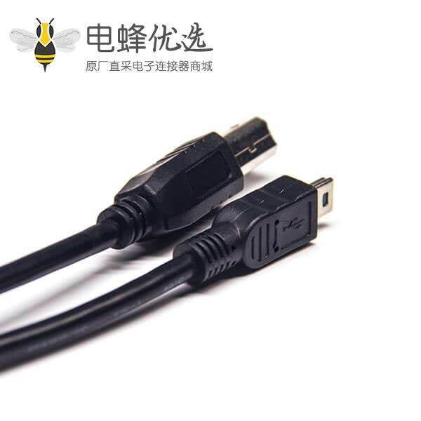 mini usb type-B接口usb连接线双公头直式