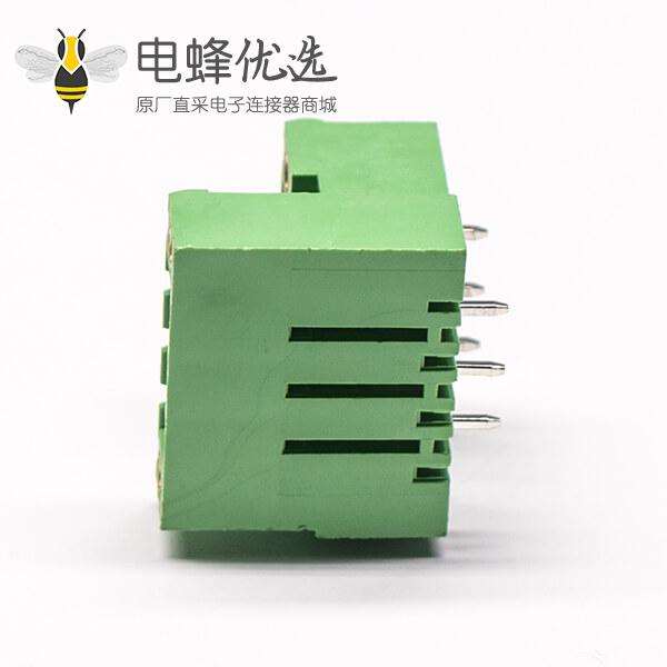 绿色插接端子穿墙式端子免焊面板对接PCB连接器公母座对插拔铜