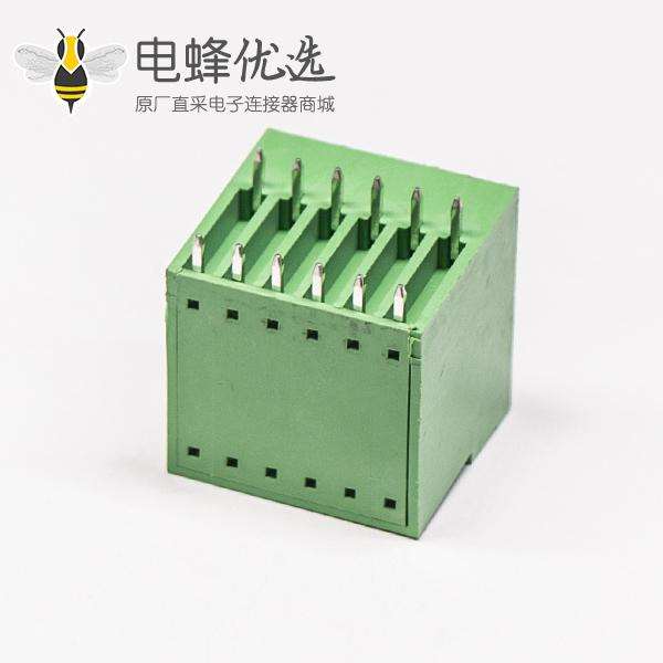 插拔式端子双排12芯方形直插式PCB板绿色端子连接器