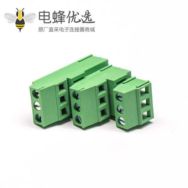 PCB接线端子 绿色3排 9芯带9个螺钉的绿色端子接线