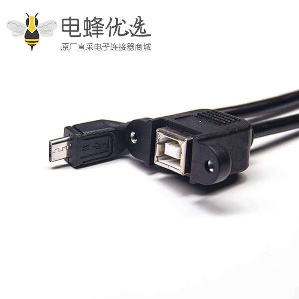 usb b型母座2.0 usb线材转micro usb直公头