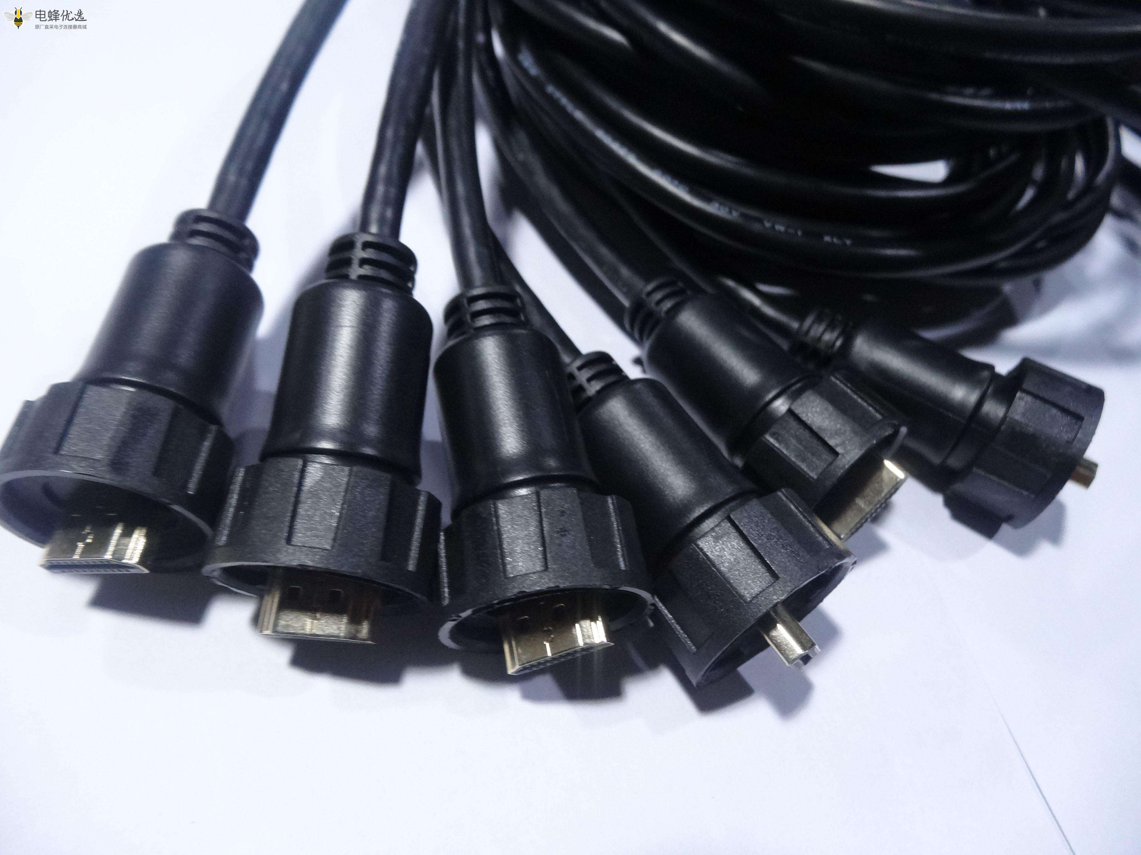 HDMI 公防水 转 公头 IP67 Waterproof cable