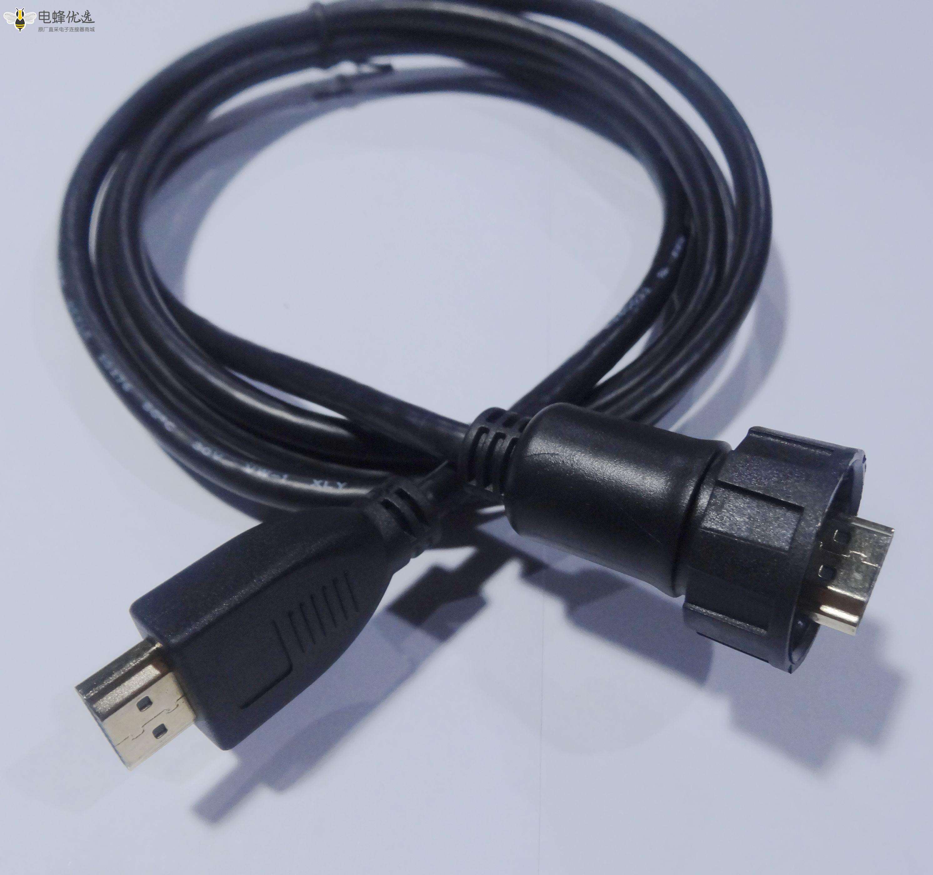 HDMI 公防水 转 公头 IP67 Waterproof cable