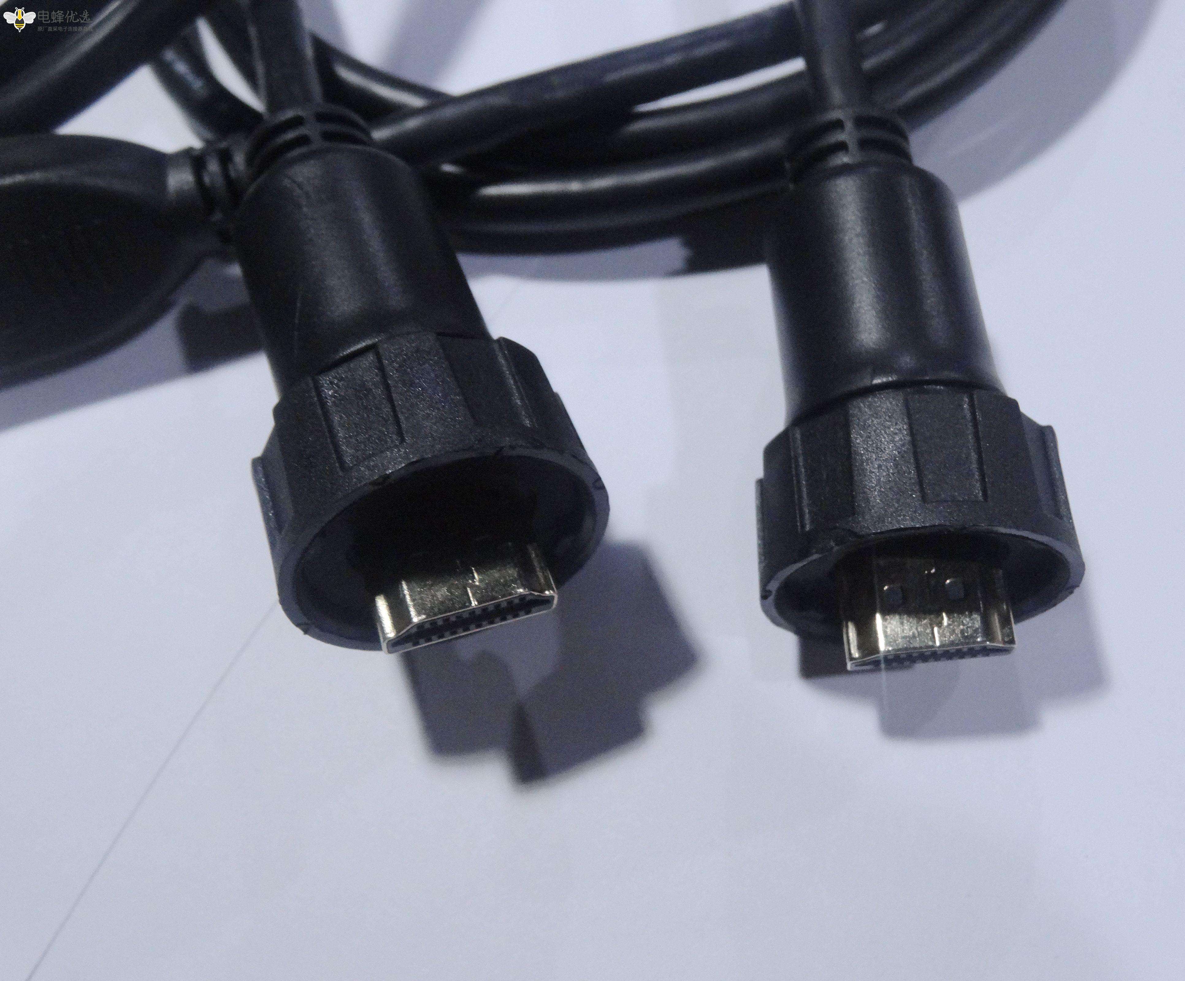 HDMI 公防水 转 公头 IP67 Waterproof cable