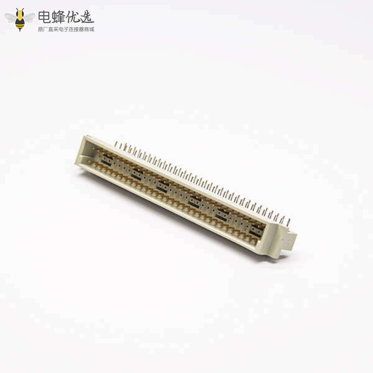 DIN41612欧式插座32芯公头弯式（A+C）空第二排 PCB板连接器