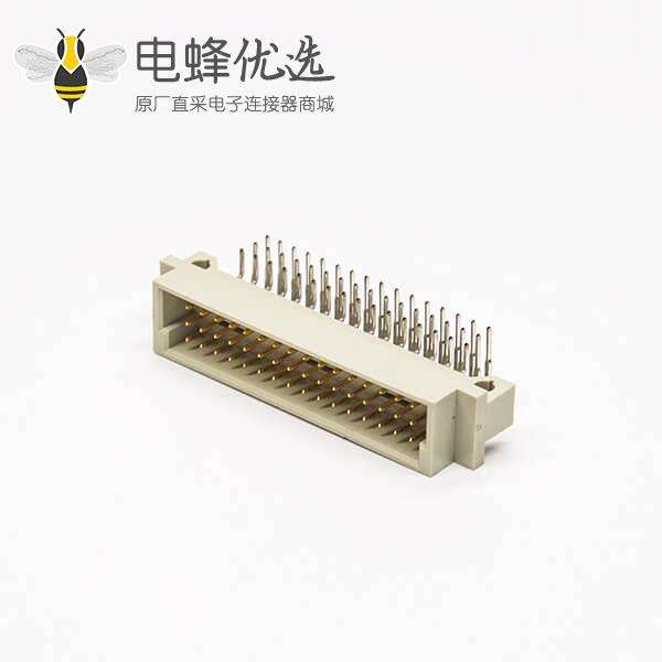Din型插座41612欧式 节距2.54 48芯（A+B+C）90度弯插公头插孔式接PCB板安装