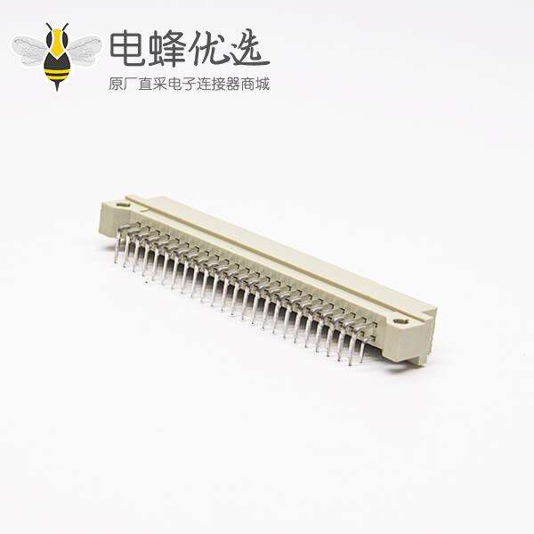 欧式插座DIN41612 节距2.54mm48芯（A+B）90度弯插公头插孔式接PCB板安装