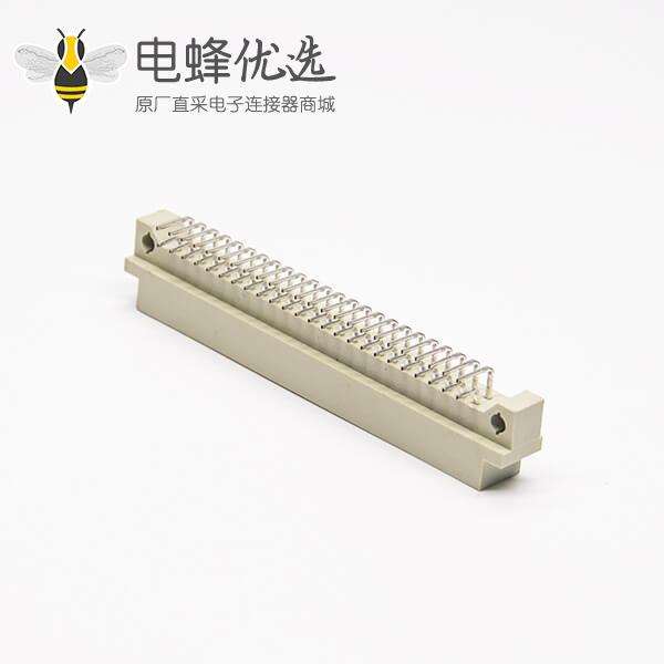 欧式插座DIN41612 节距2.54mm48芯（A+B）90度弯插公头插孔式接PCB板安装