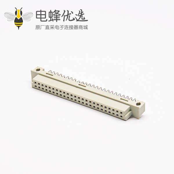 Din 41612射频连接器 节距2.54mm48芯（A+B）90度弯插母头欧式插座插孔式接PCB板安装
