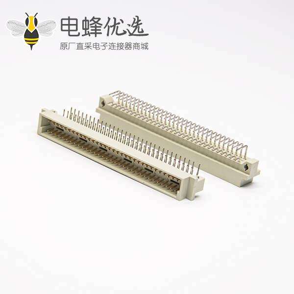 DIN41612欧式插座32芯公头弯式（A+C）空第二排 PCB板连接器
