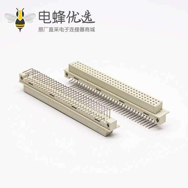 DIN41612连接器32芯母头弯式（A+C）空第二排 PCB板连接器