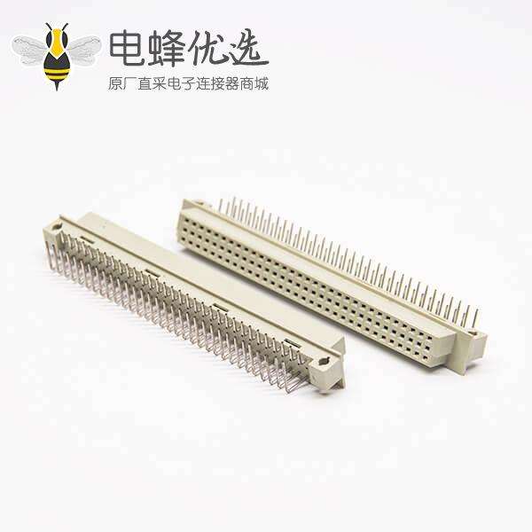 DIN41612连接器32芯母头弯式（A+C）空第二排 PCB板连接器