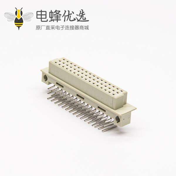 DIN41612欧式插座 节距2.54 48芯（A+B+C）90度弯插母头插孔式接PCB板安装