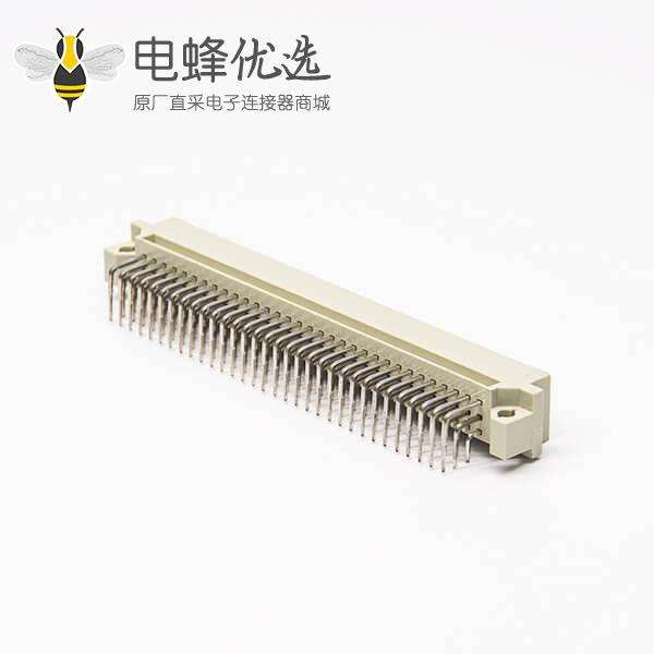 欧式插座DIN41612 节距2.54 96芯（A+B+C）90度弯插公头插孔式接PCB板安装