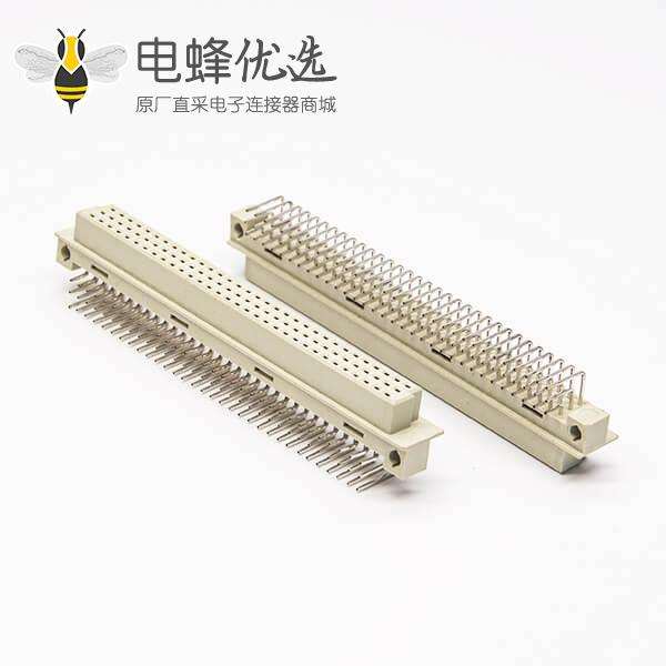 DIN形插座41612欧式 节距2.54 96芯（A+B+C）90度弯插母头插孔式接PCB板安装