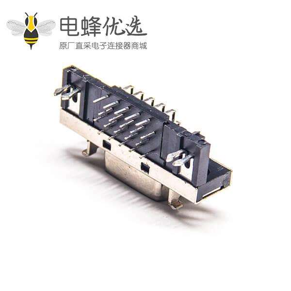 SCSI 20HPCN弯式母头插板插座焊接连接器