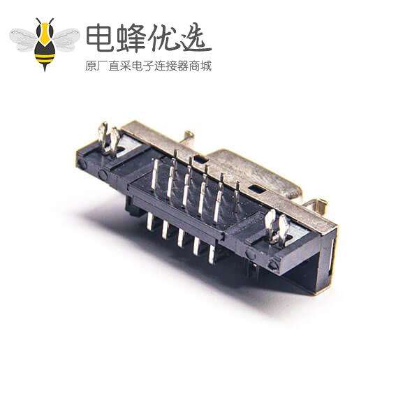 SCSI 20HPCN弯式母头插板插座焊接连接器