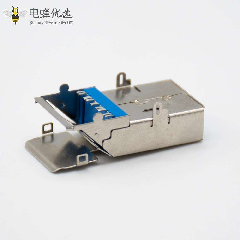USB Type A 3.0母头9芯贴板安装连接器