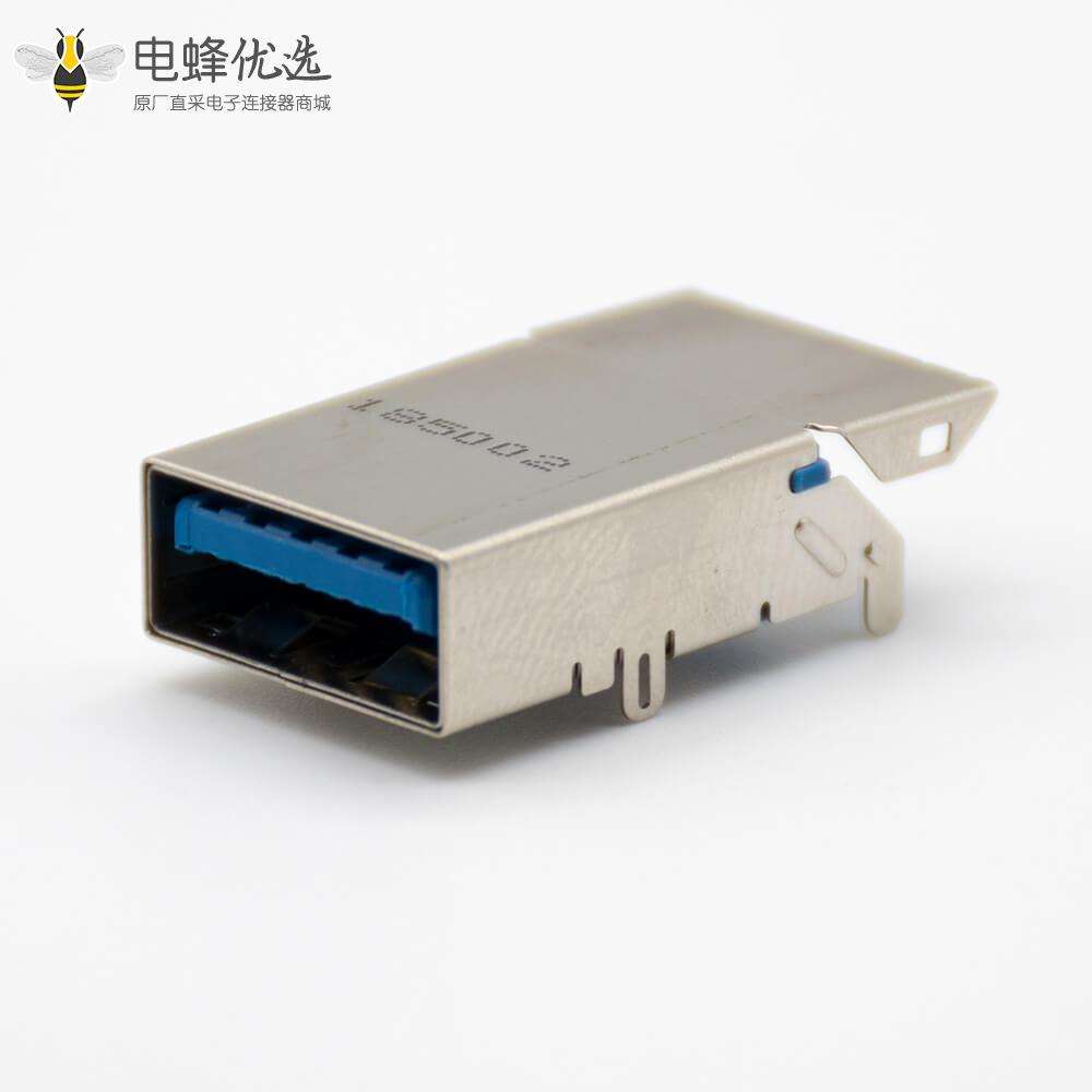 USB 3.0接口A型弯式母头贴板连接器