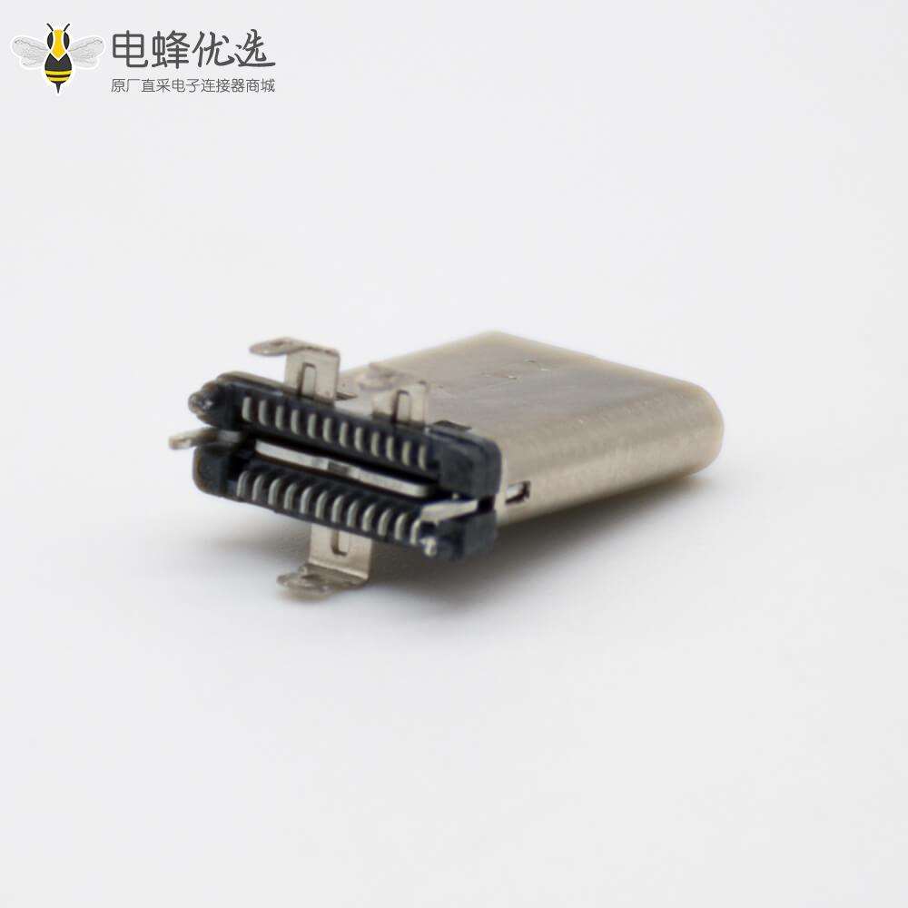 USB Type C 连接器24芯3.1直式公头面板安装