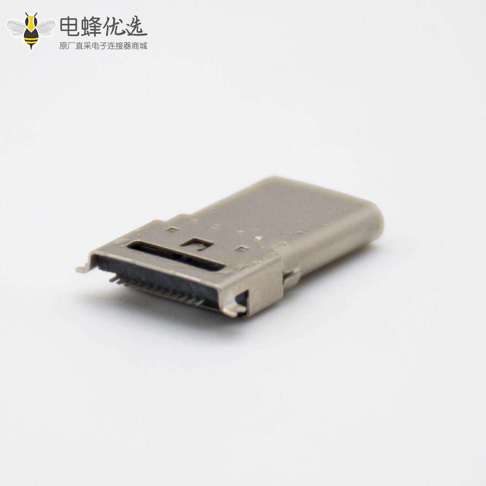 USB3.0 USB C公头3.1直式沉板双贴DIP型连接器24芯