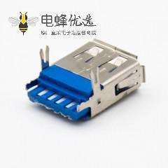 USB3.0母座A型母头9芯焊线直式带鱼叉脚