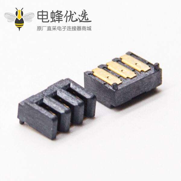 电池座2芯公插头镀金PCB板贴板安装2.5PH接触片式