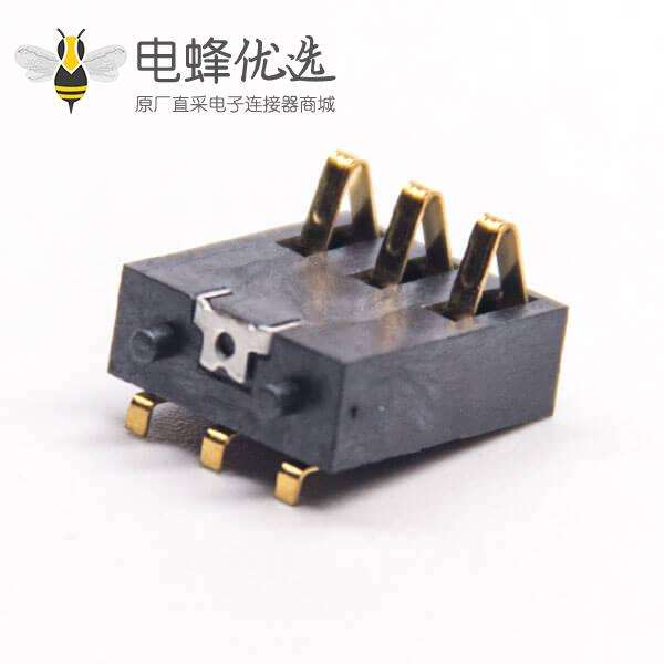 3芯连接器3芯镀金PH3.0贴板接PCB板安装对讲机电池座公插头