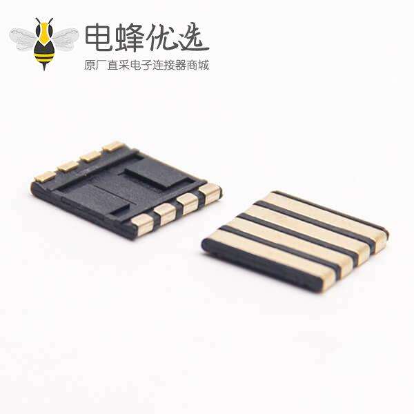 电池接触弹片4芯PH2.5镀金PCB板贴板安装手机连接器母电池座