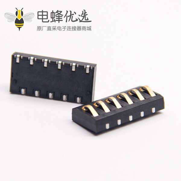 弹片式电池连接器6芯PH4.0贴板安装接PCB板公电池座
