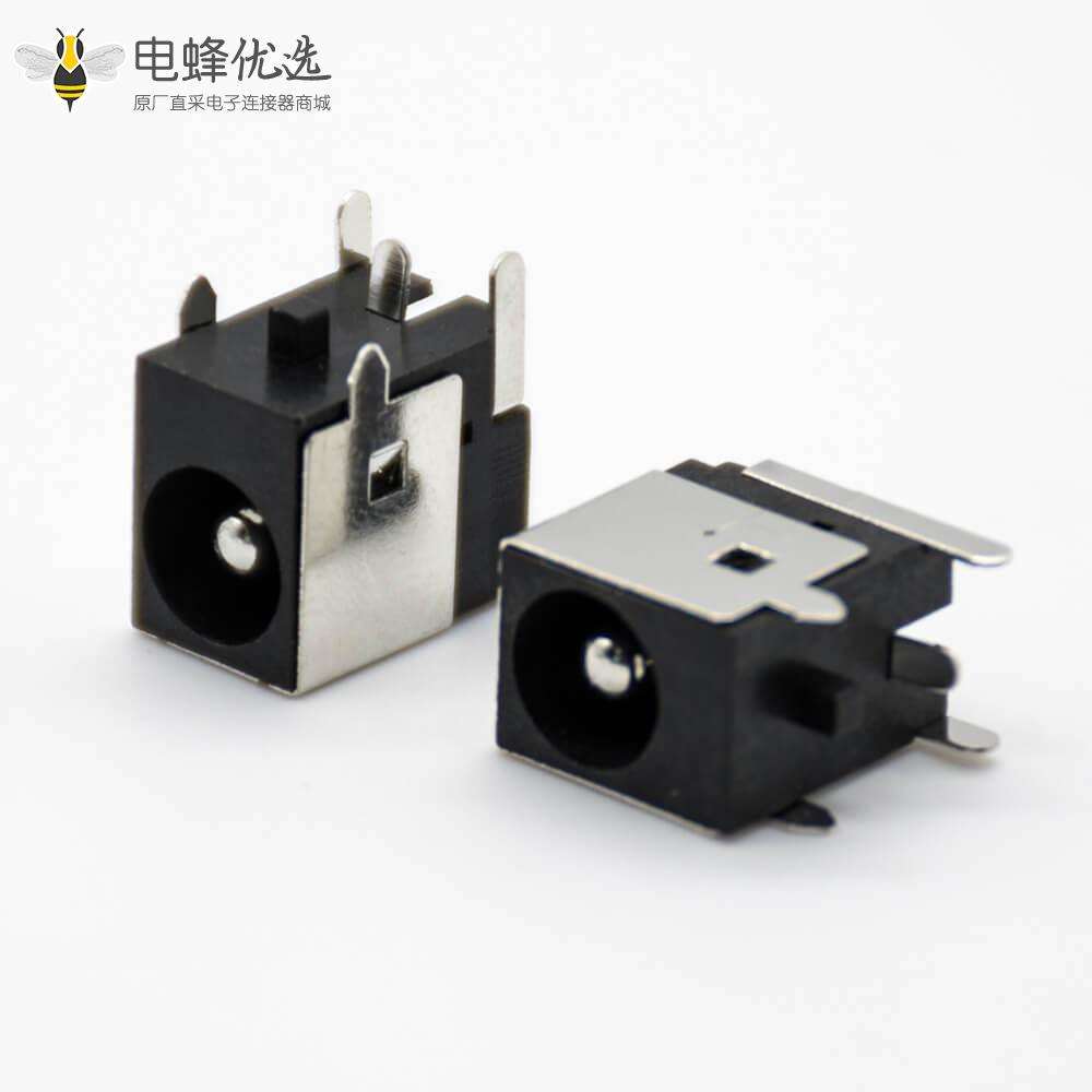 DC插口充电带屏蔽插座插孔贴片焊接弯式3.5*2.1毫米电源连接器