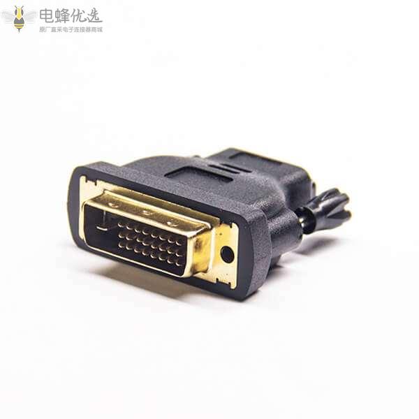 HDMI转DVI母头HDMI转公头DVI24+1芯直式注射转接头