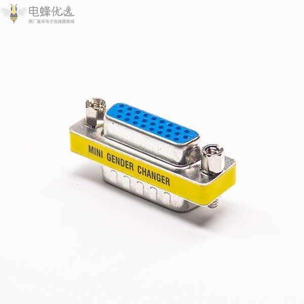 D-Sub高密度连接器公转母金属直式25Pin