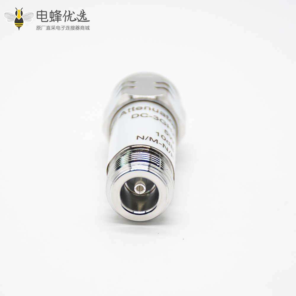 N型衰减器公母对接直式射频同轴连接器DC-3GHz30W避雷器10dB